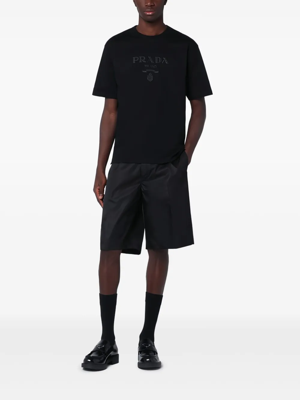 Prada Re-Nylon bermuda shorts Zwart