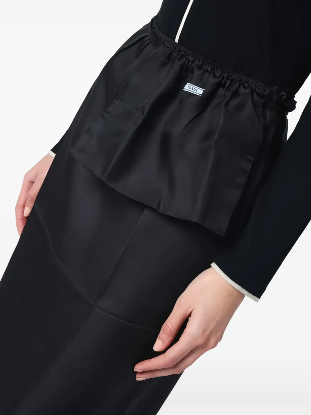 Prada peplum midi rok Zwart