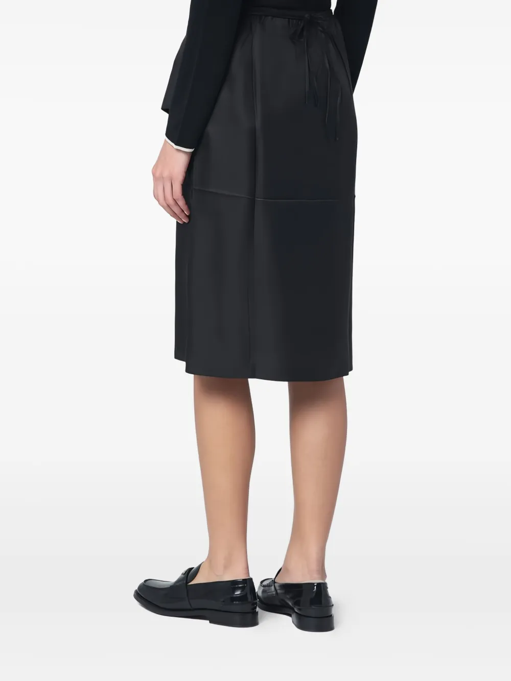 Prada peplum midi rok Zwart