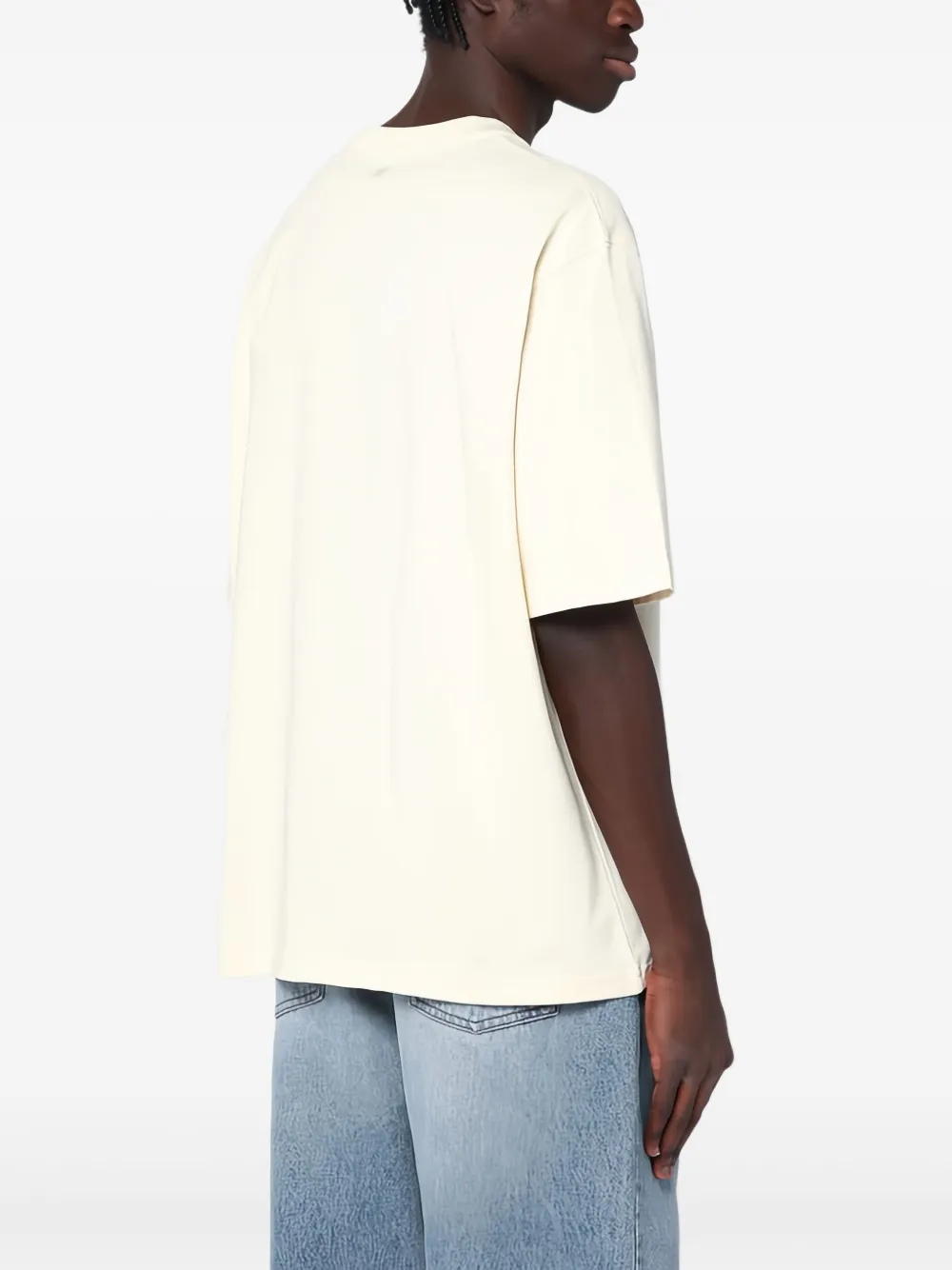 AMI Paris T-shirt met logopatch Wit