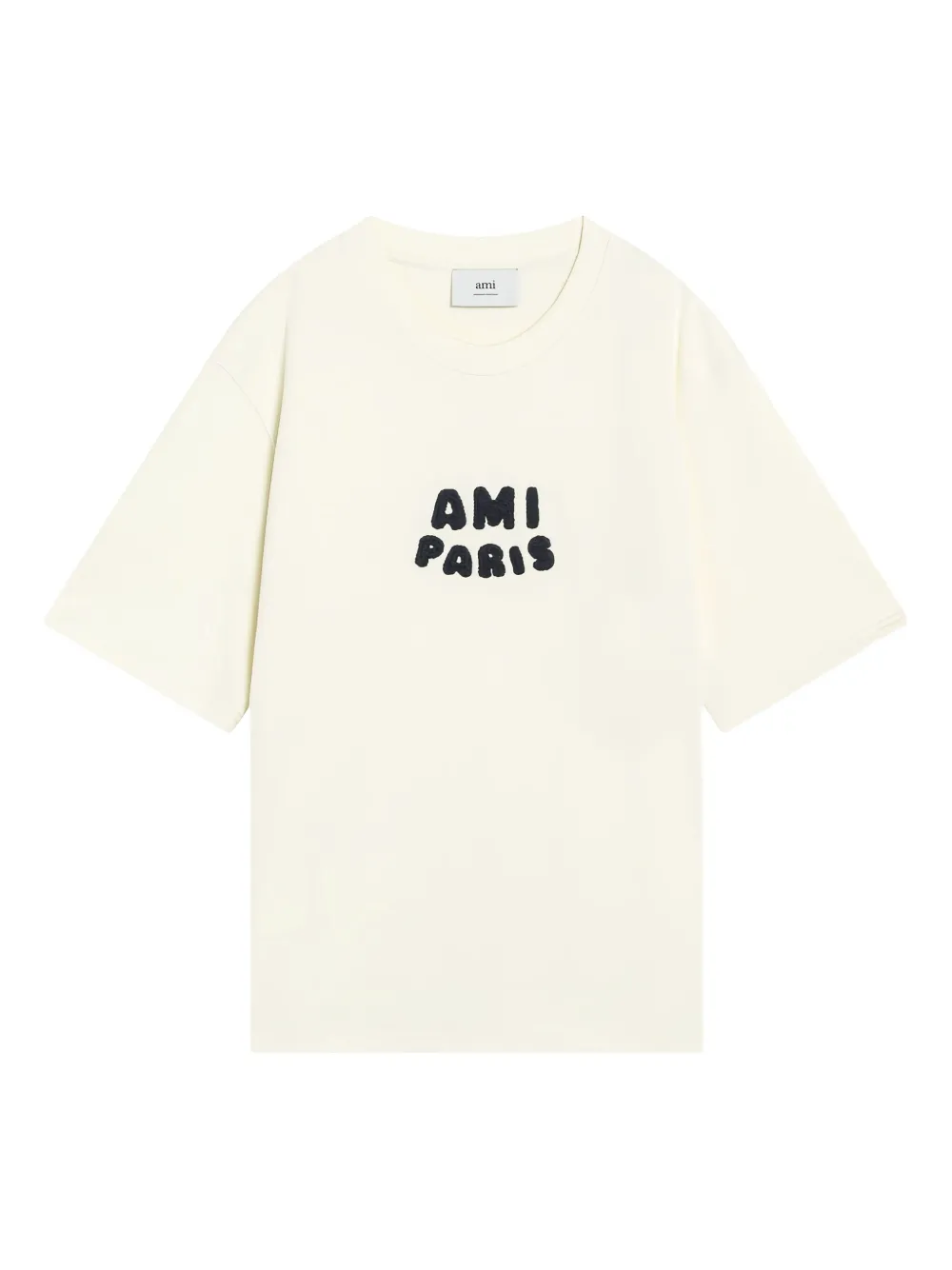 AMI Paris logo-patch T-shirt | White | Image 1