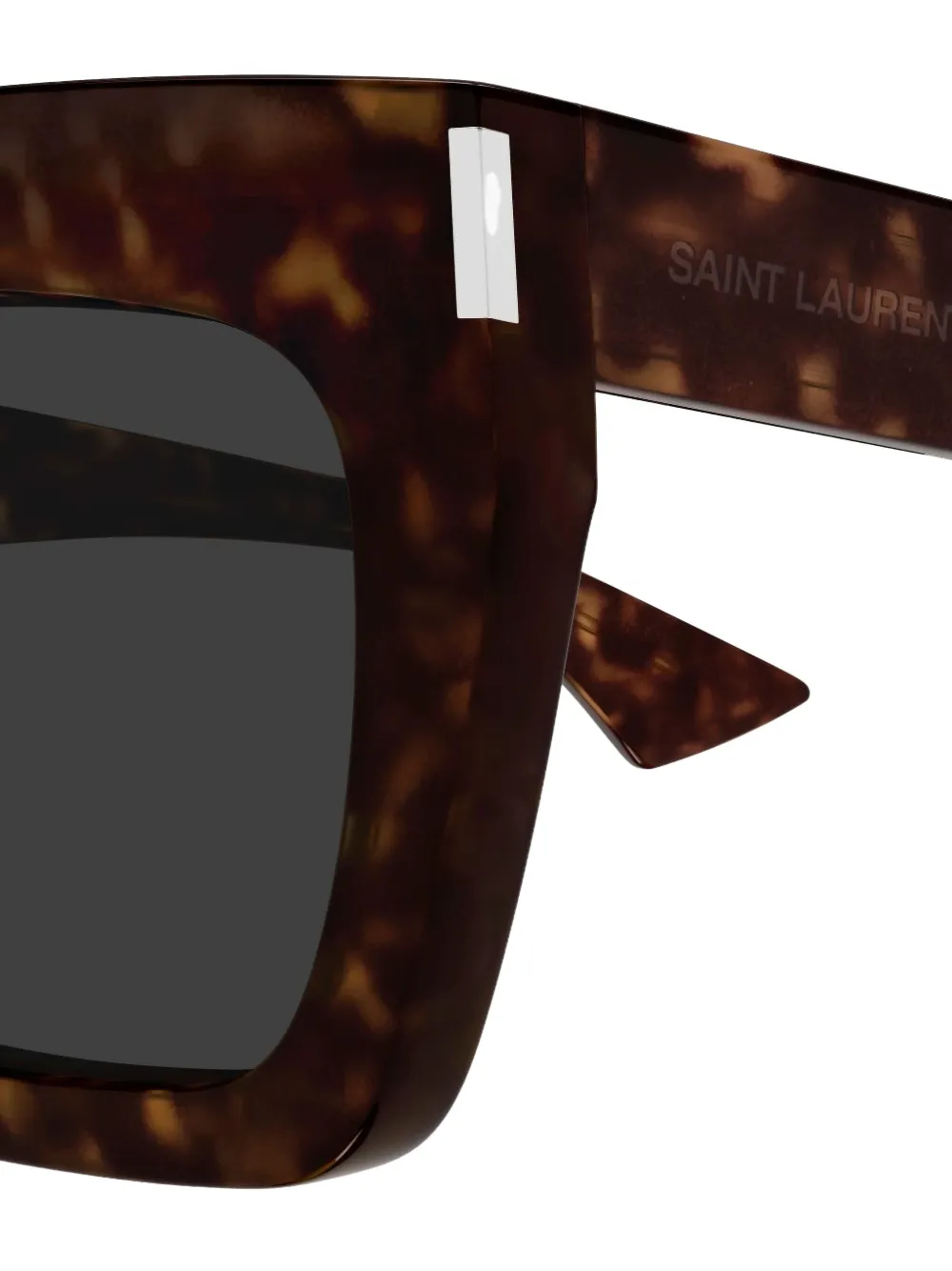 Saint Laurent Eyewear Zonnebril met vierkant montuur Bruin
