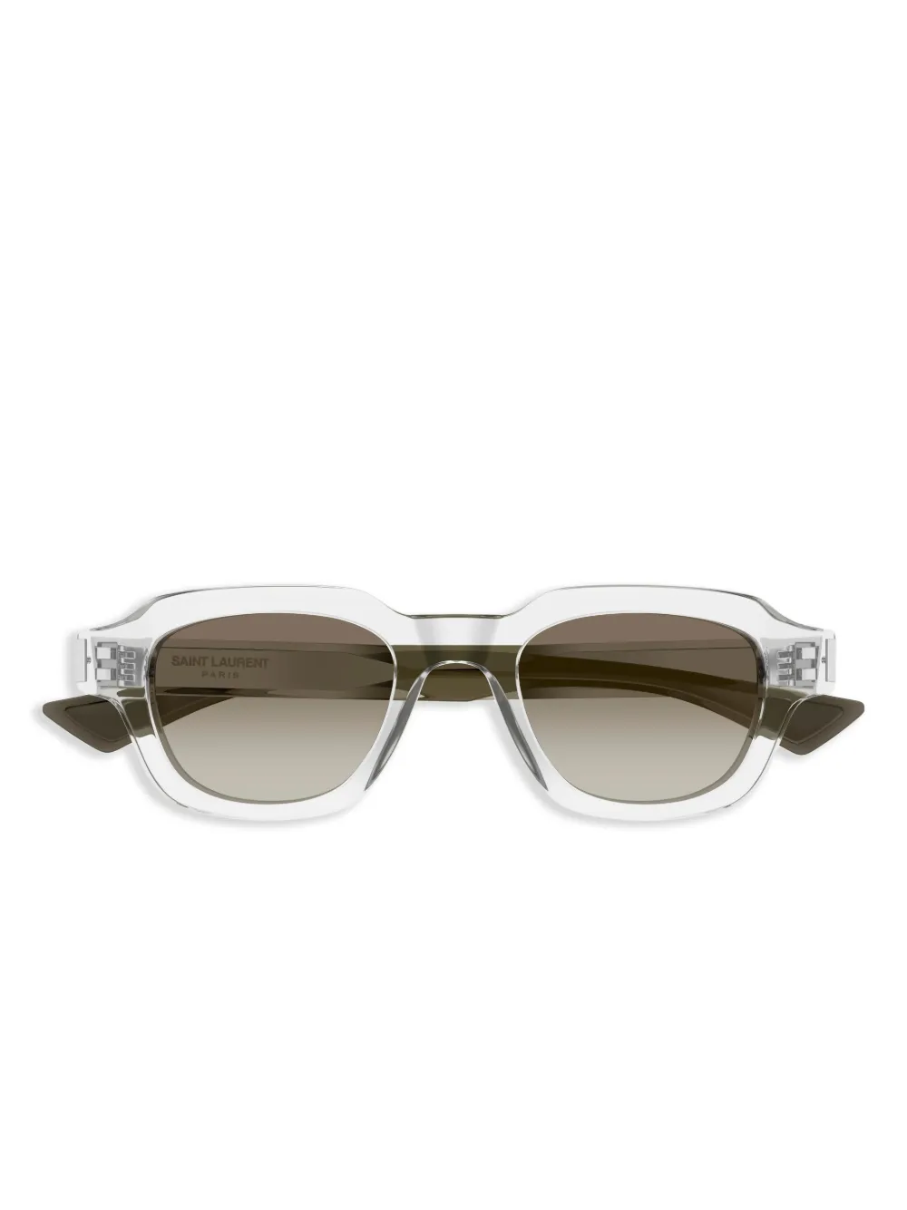 Saint Laurent Eyewear Zonnebril met vierkant montuur Wit
