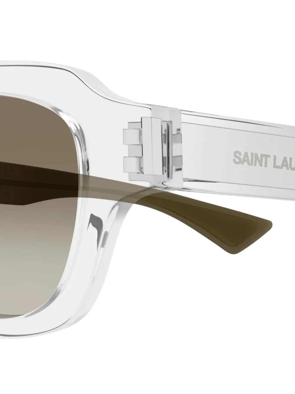 Saint Laurent Eyewear Zonnebril met vierkant montuur Wit