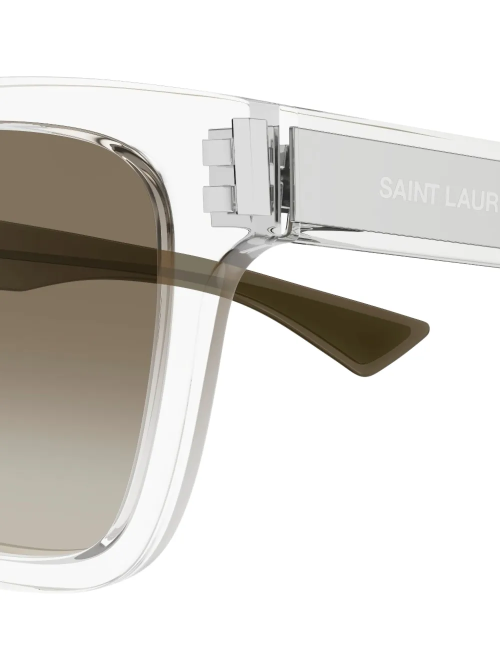 Saint Laurent Eyewear Zonnebril met vierkant montuur Wit