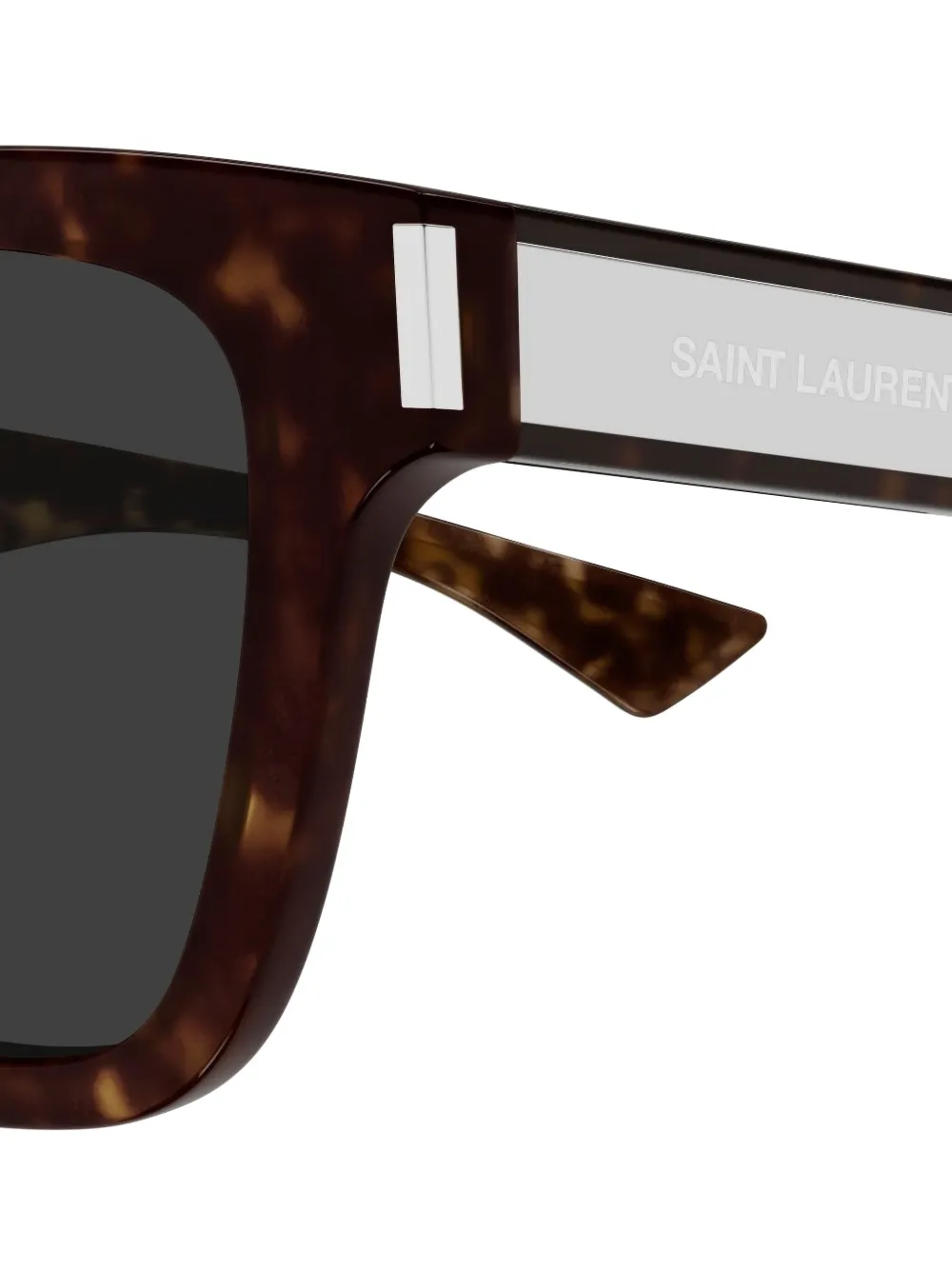 Saint Laurent Eyewear Zonnebril met vierkant montuur Bruin