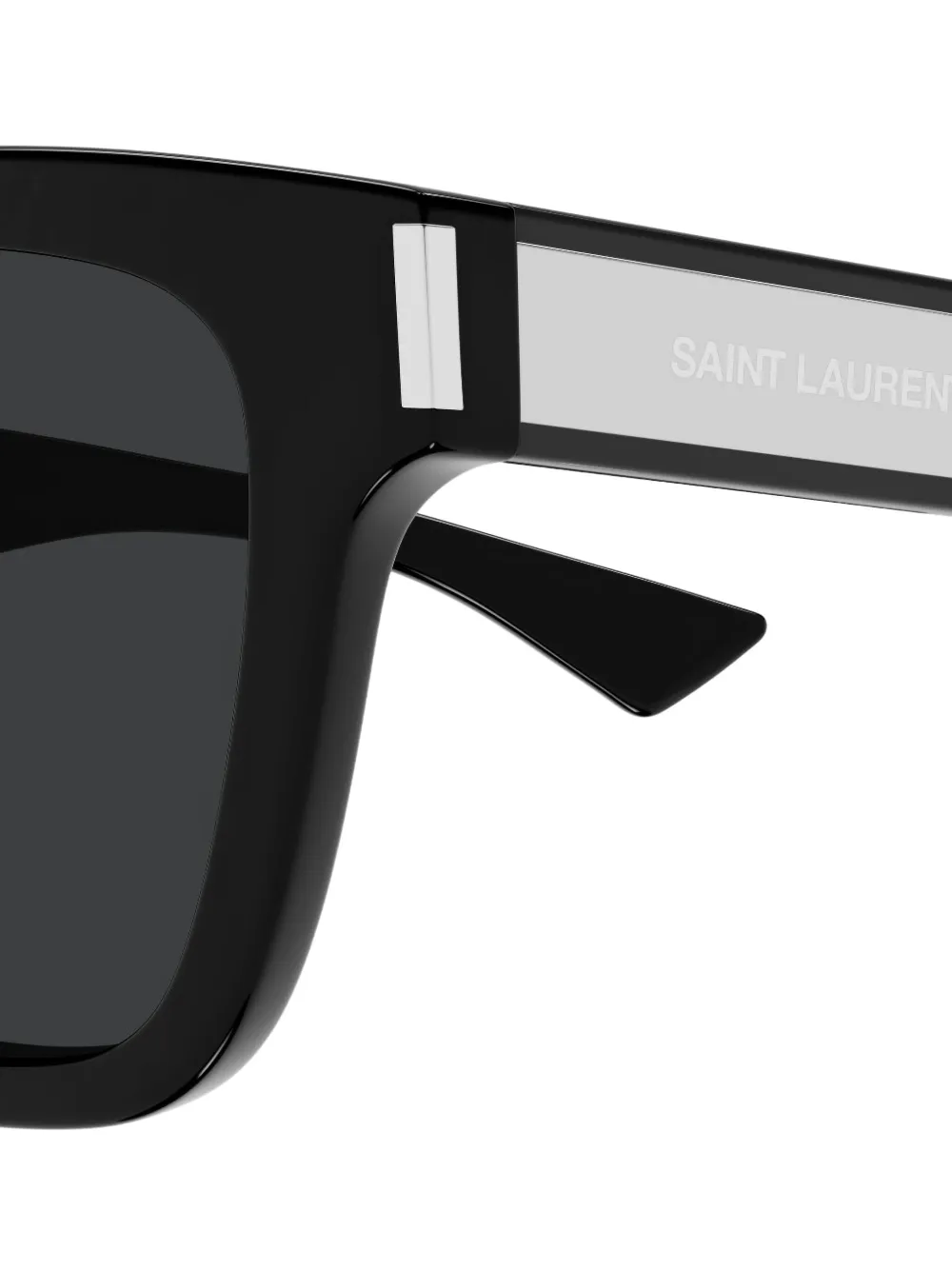 Saint Laurent Eyewear Zonnebril met vierkant montuur Zwart