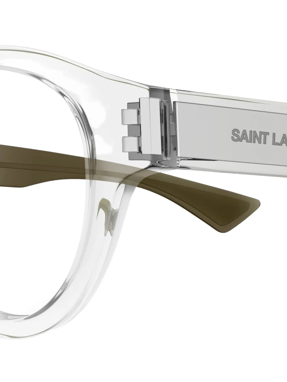 Saint Laurent Eyewear Bril met rond montuur Wit