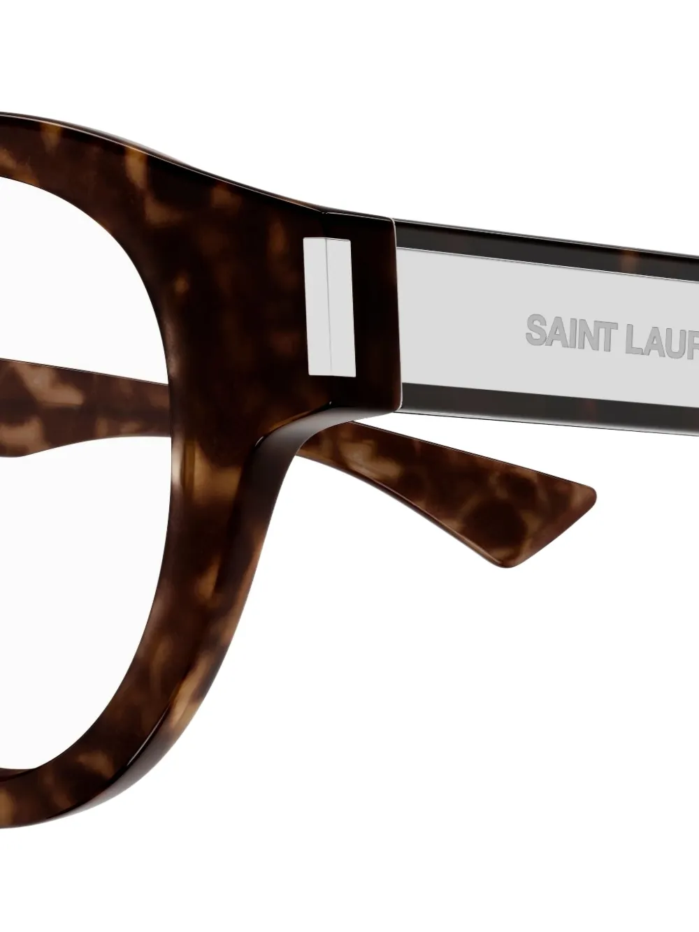 Saint Laurent Eyewear Bril met rond montuur Bruin