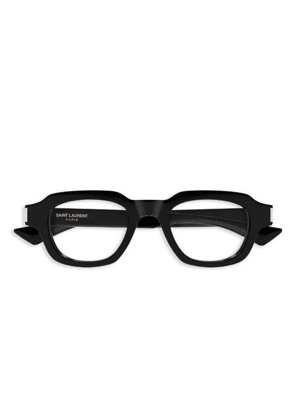 【saint laurent】イーサンハント Saint Laurent Eyewear スクエア眼鏡フレーム | ブラック | FARFETCH JP