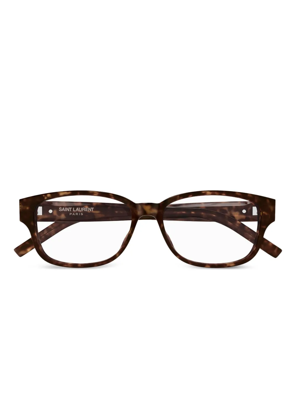 Saint Laurent Eyewear rectangle-frame glasses | Brown | Image 1