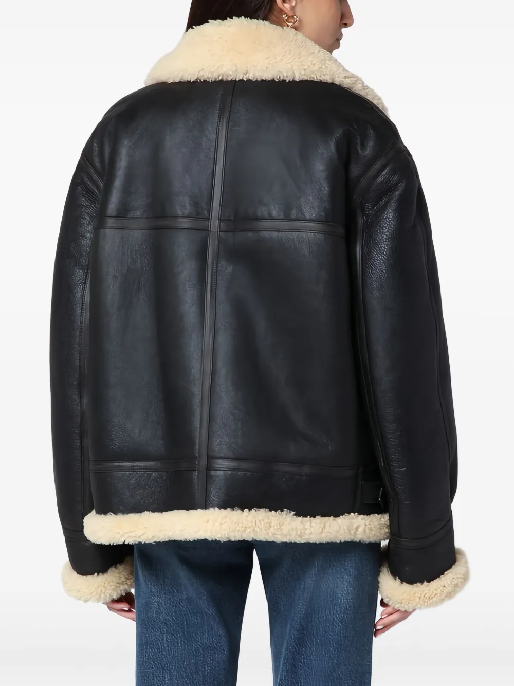 Saint Laurent Lammy coat Zwart