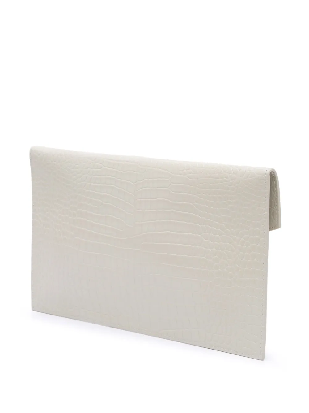 Saint Laurent Pre-Owned 2022 Croc Embossed Leather Uptown Pouch clutch bag | Bags | Image 2