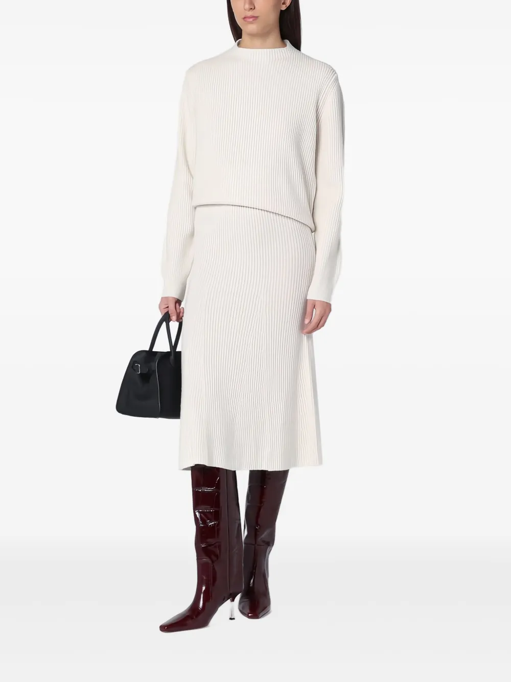 Calvin Klein jupe en maille à design nervuré | Jupes taille haute | Image 2