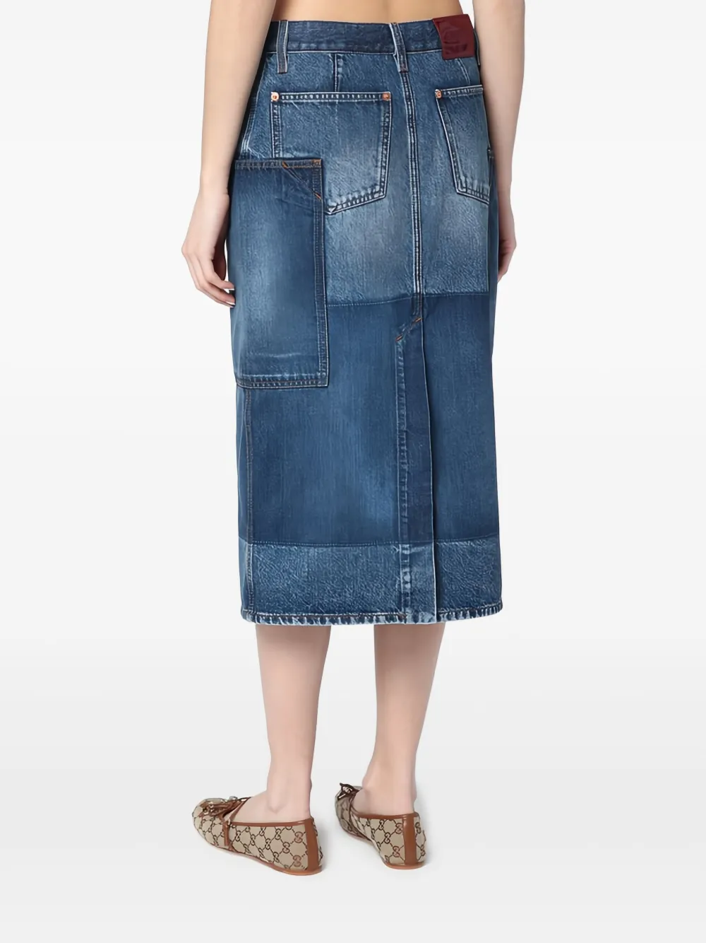 Gucci Midi-spijkerrok Blauw