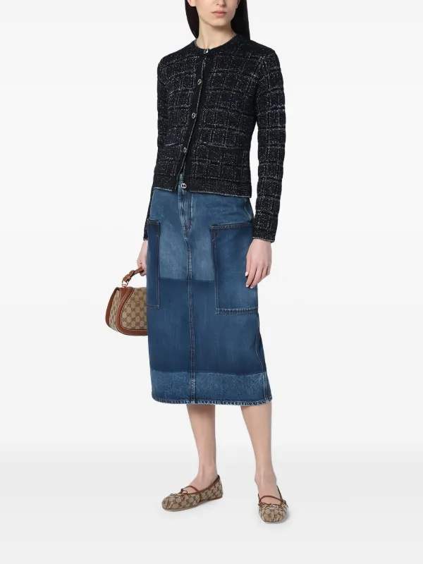 Gucci Denim Midi Skirt | Blue | FARFETCH