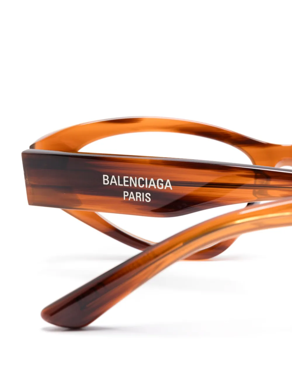 Balenciaga Eyewear Bril met logoprint Bruin