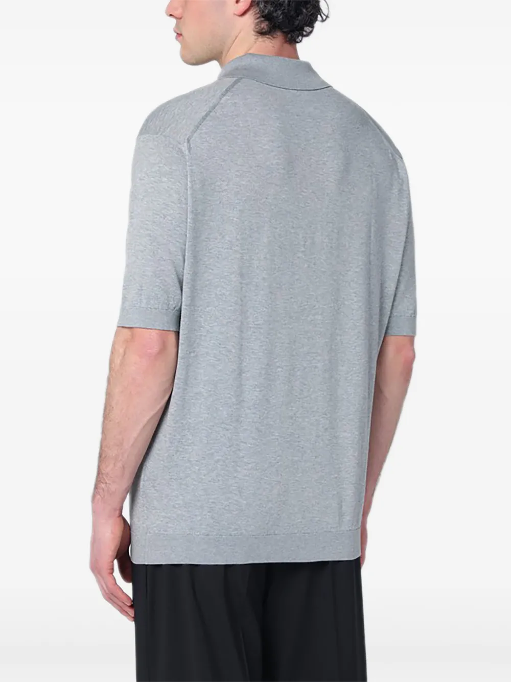 John Smedley Katoenen poloshirt Grijs