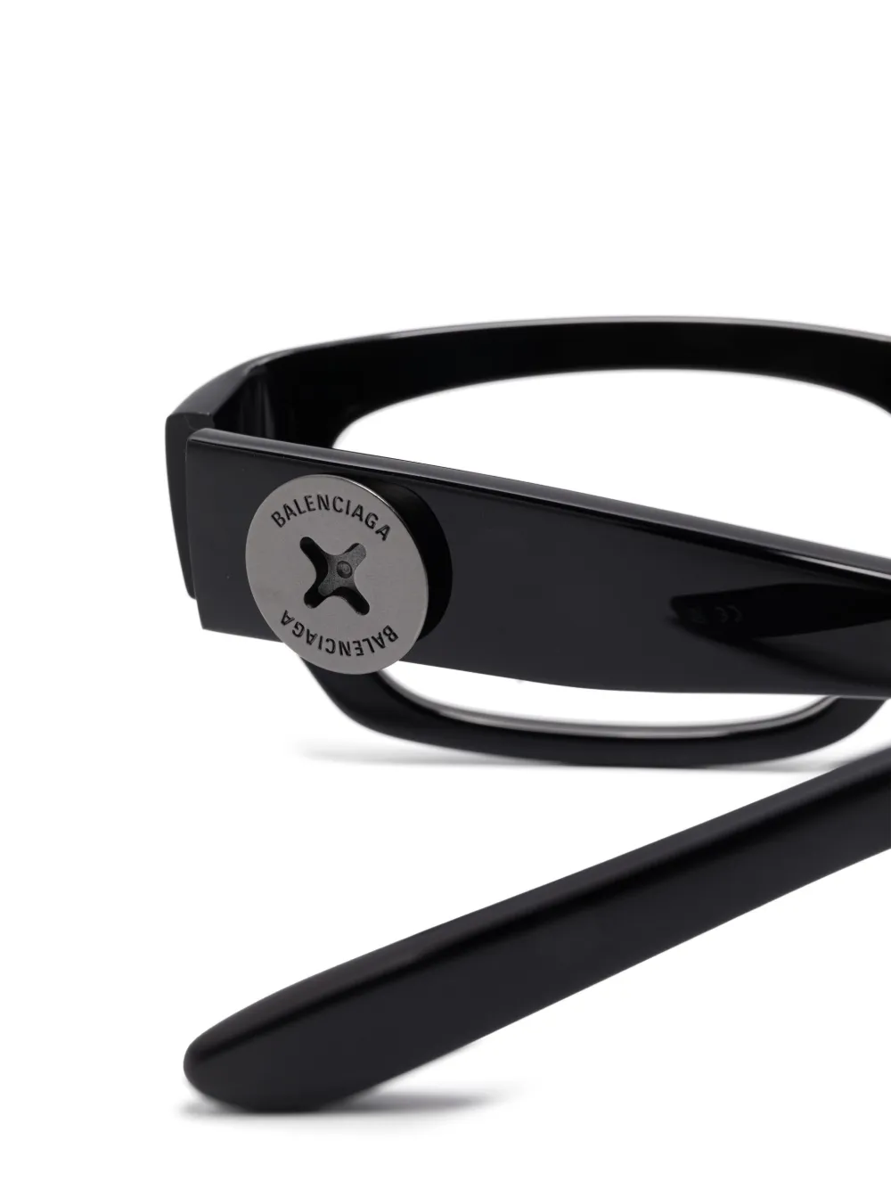 Balenciaga Eyewear Bril met logoplakkaat Zwart