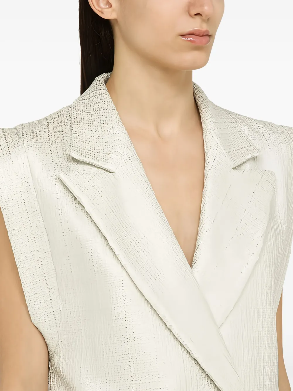Federica Tosi Gilet met dubbele rij knopen Beige