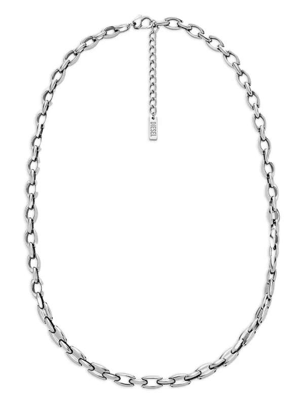 DIESEL シルバーチェーンネックレス DIESEL ディーゼル STEEL チェーン ネックレス シルバー系【中古