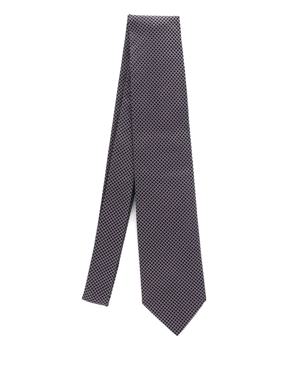 jacquard-pattern silk tie