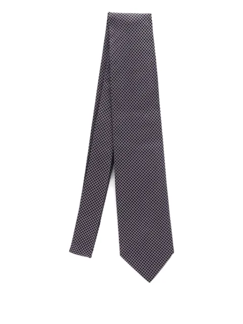 Destin jacquard-pattern silk tie