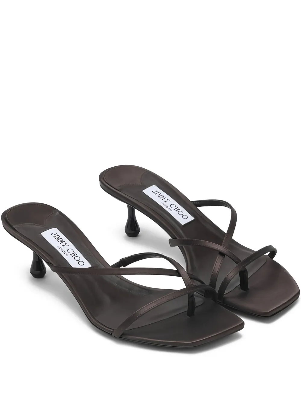 Jimmy Choo 50mm leather mules Brown