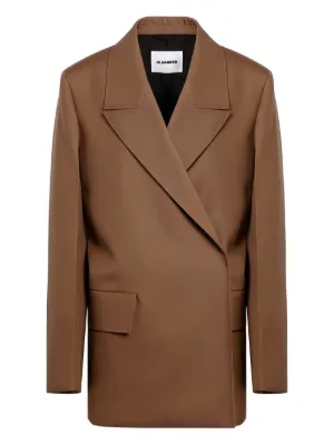 【送料&関税込】Jil Sander Tailored Double-breasted Balzer Jil Sander double-breasted Tailored Blazer | Black | FARFETCH