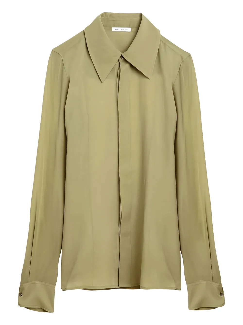 AMI Paris Zijden blouse Groen