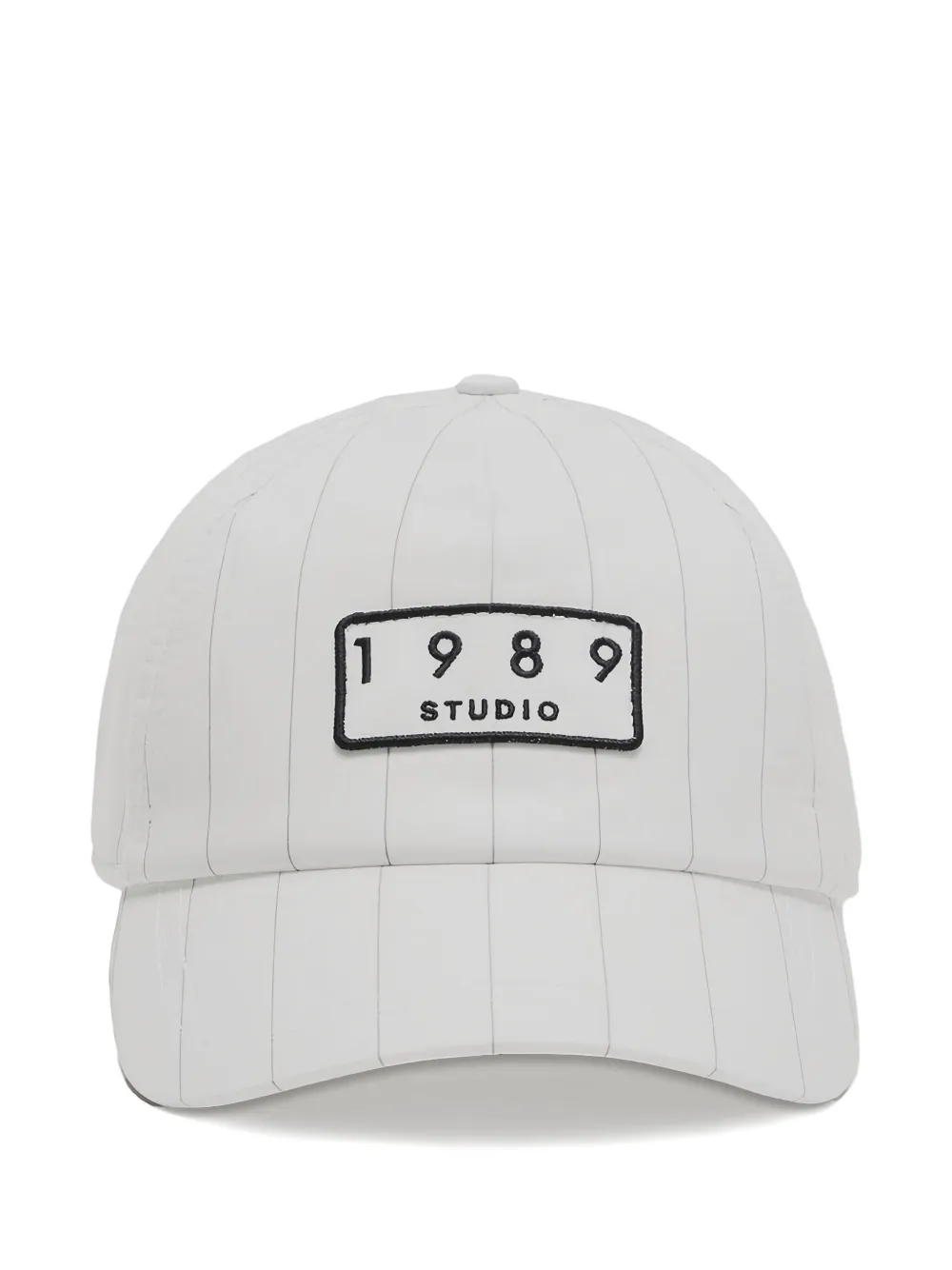 1989 STUDIO striped logo-patch cotton cap | White | Image 1