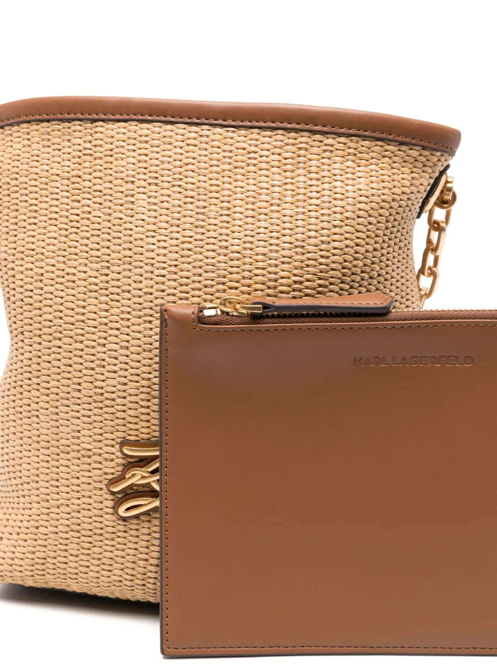 Karl Lagerfeld K Autograph kleine bucket-tas Beige