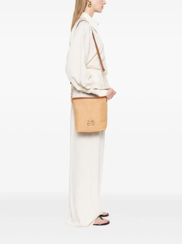 Karl Lagerfeld Small K/Autograph Bucket Bag | Neutrals | FARFETCH