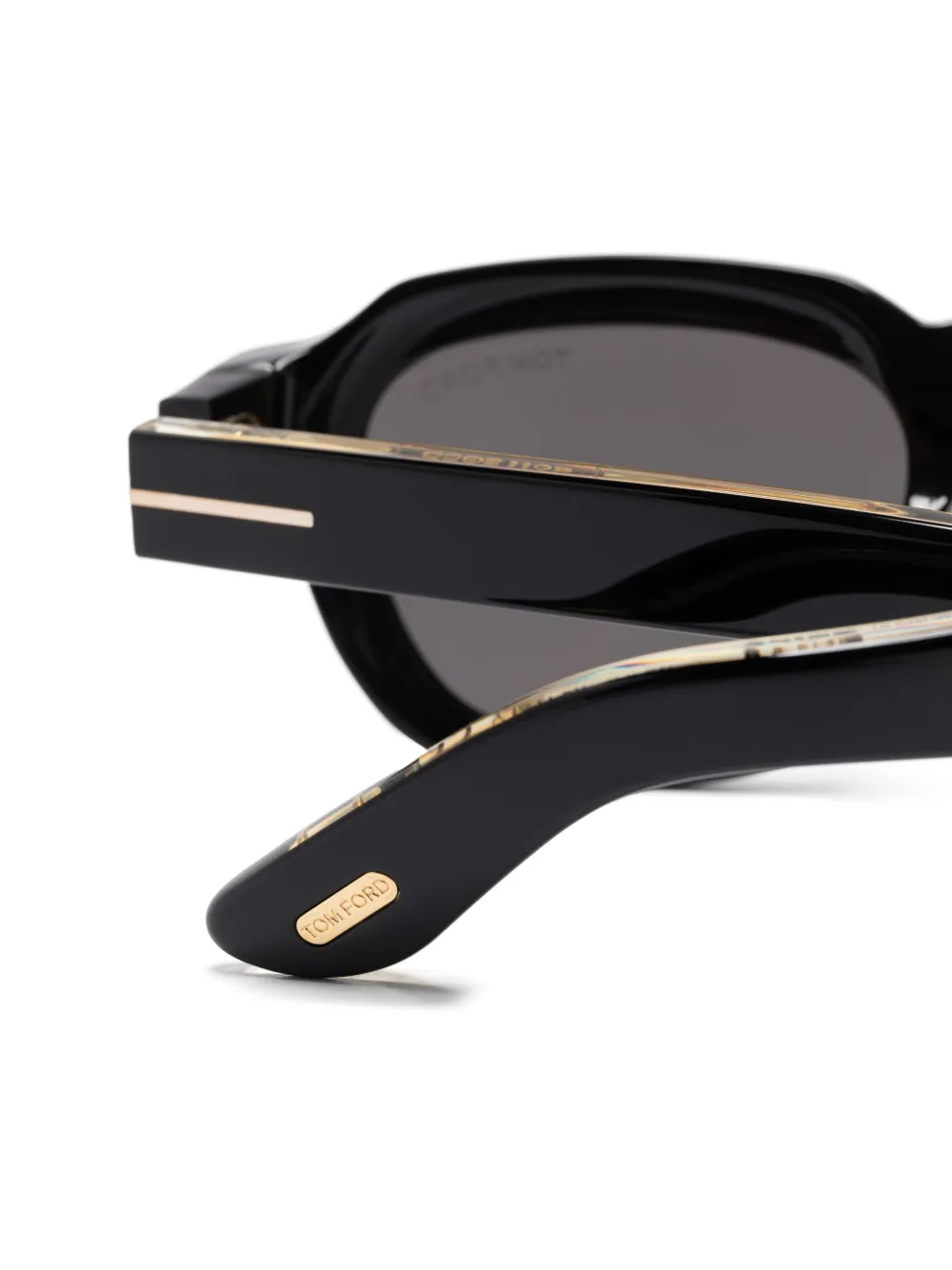 TOM FORD Eyewear Zonnebril met logoprint Zwart