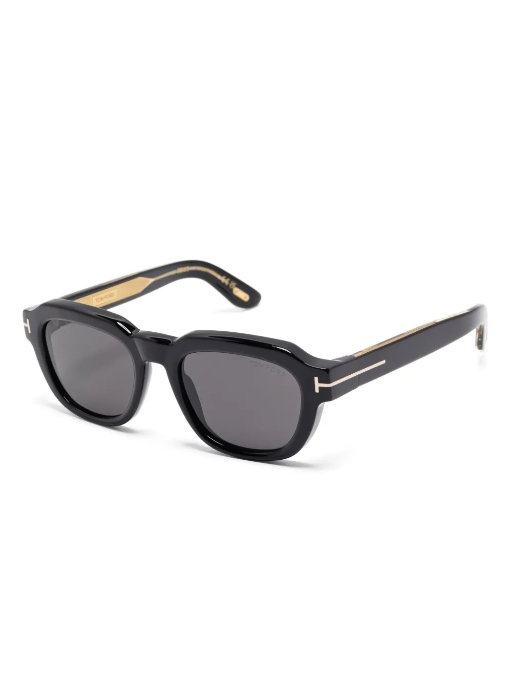 TOM FORD Zonnebril met logoprint - Zwart