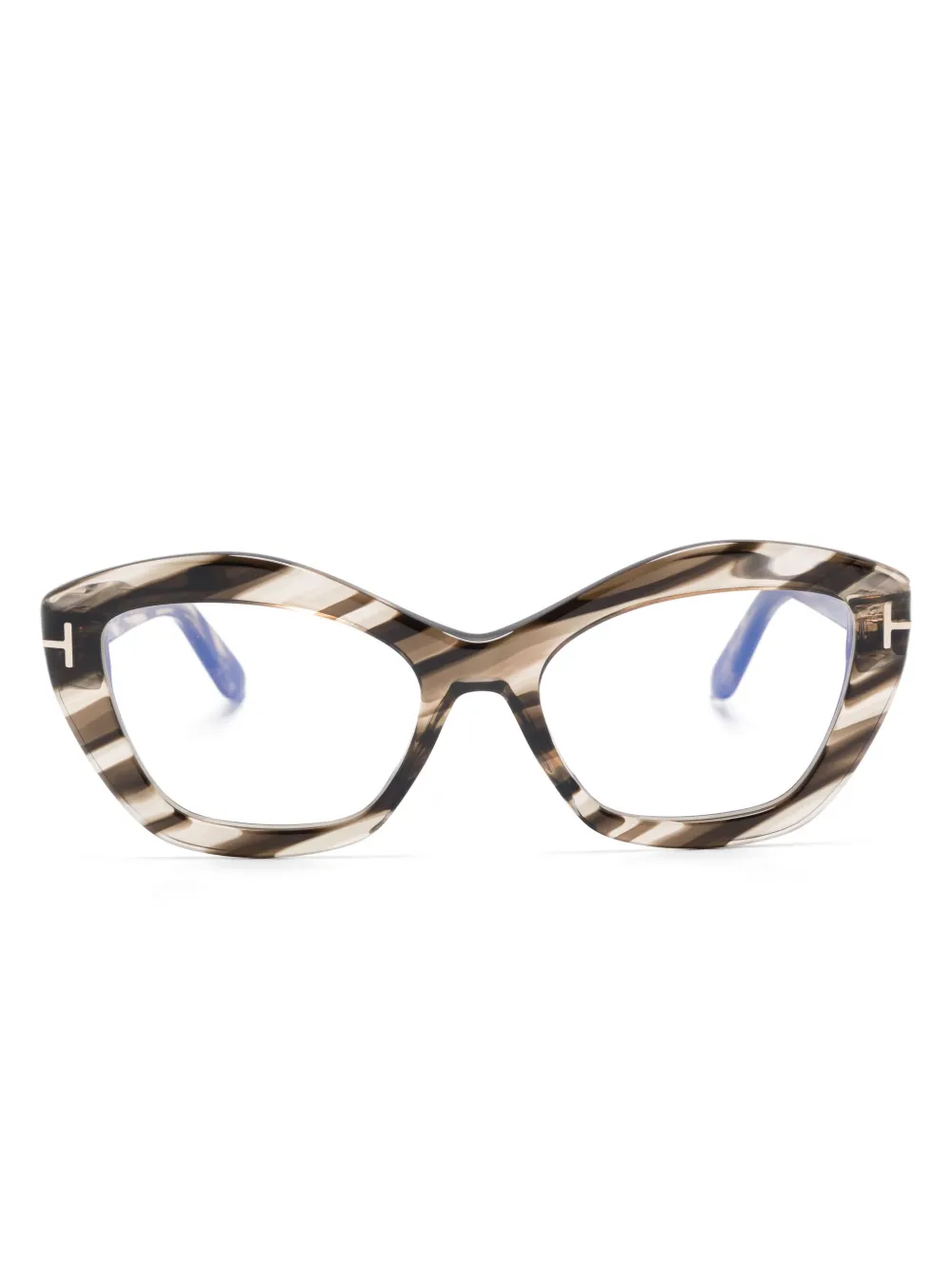 TOM FORD Eyewear Bril met logoprint Bruin