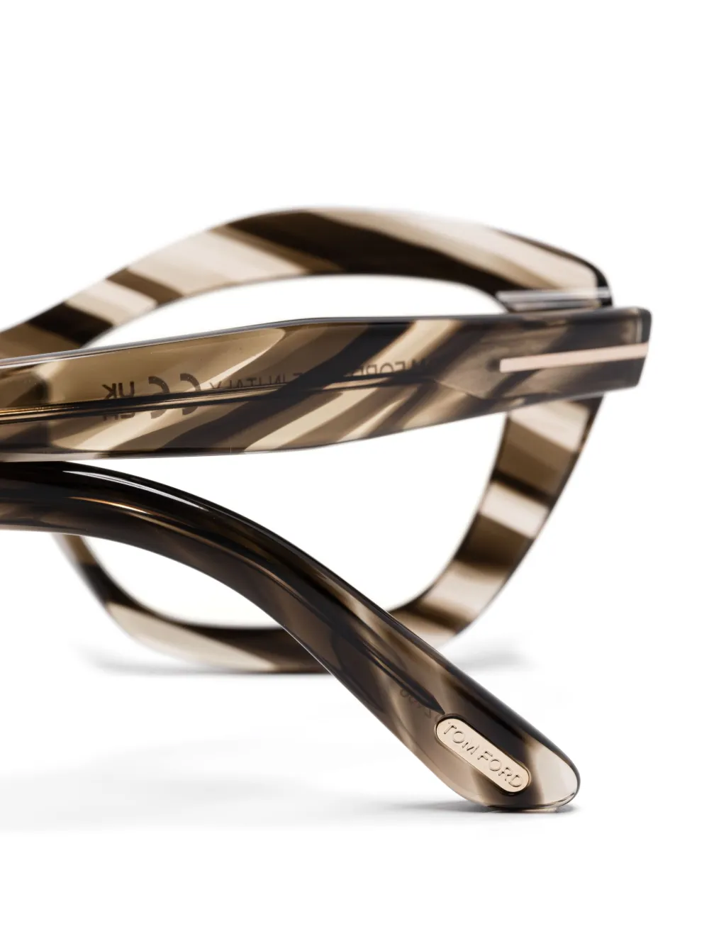 TOM FORD Eyewear Bril met logoprint Bruin