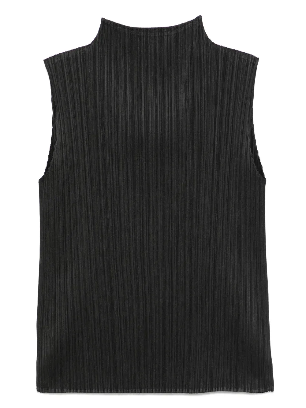 Pleats Please Issey Miyake Geplooide top Zwart