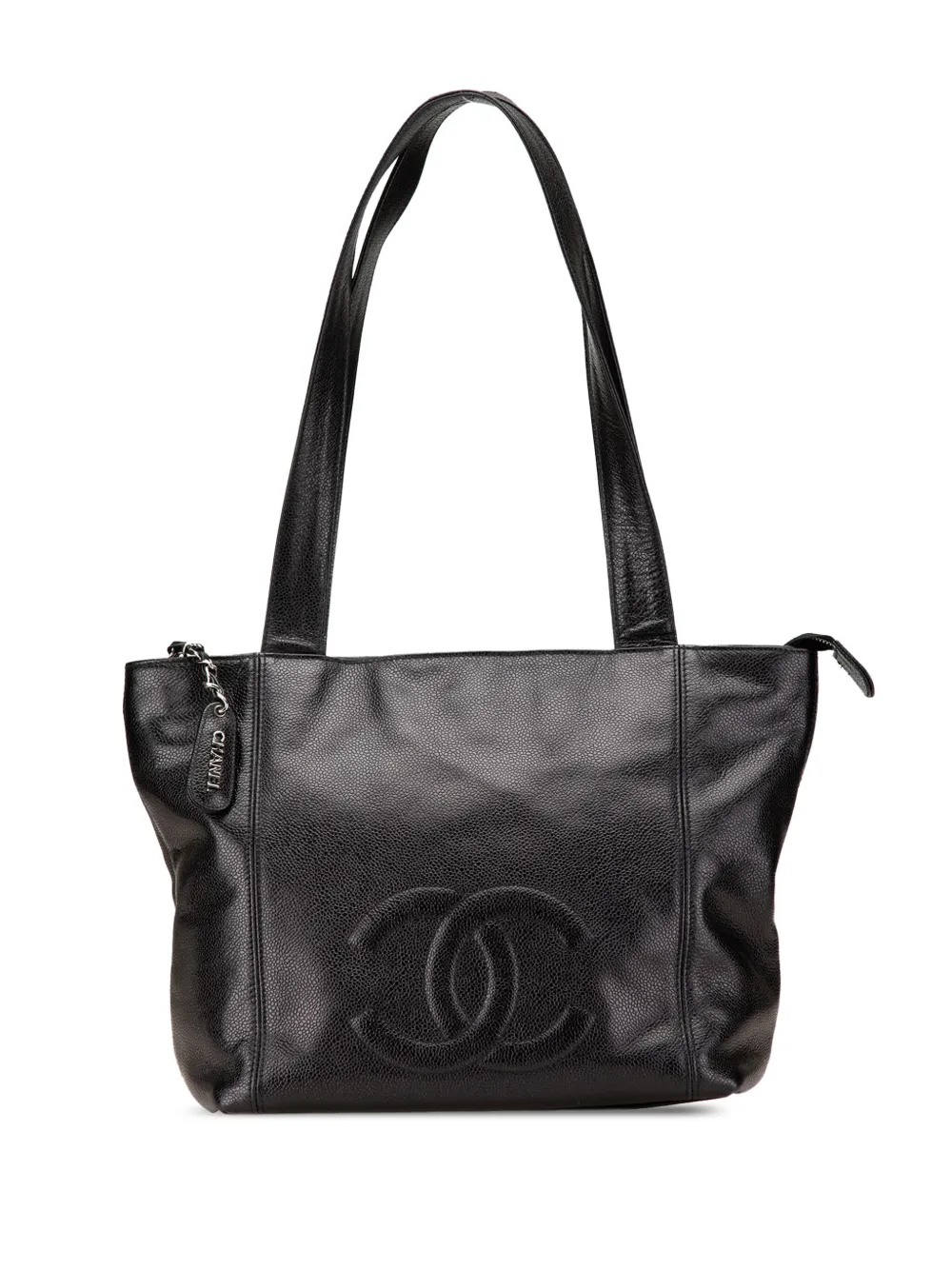 CHANEL Pre-Owned 1996-1997 ココマーク キャビア トートバッグ - ブラック CHANEL Pre-Owned 1996-1997 ココマーク キャビア トートバッグ - ブラック