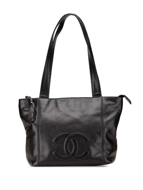 Sac cabas en cuir Caviar CC (1996-1997) - CHANEL Pre-Owned - Modalova