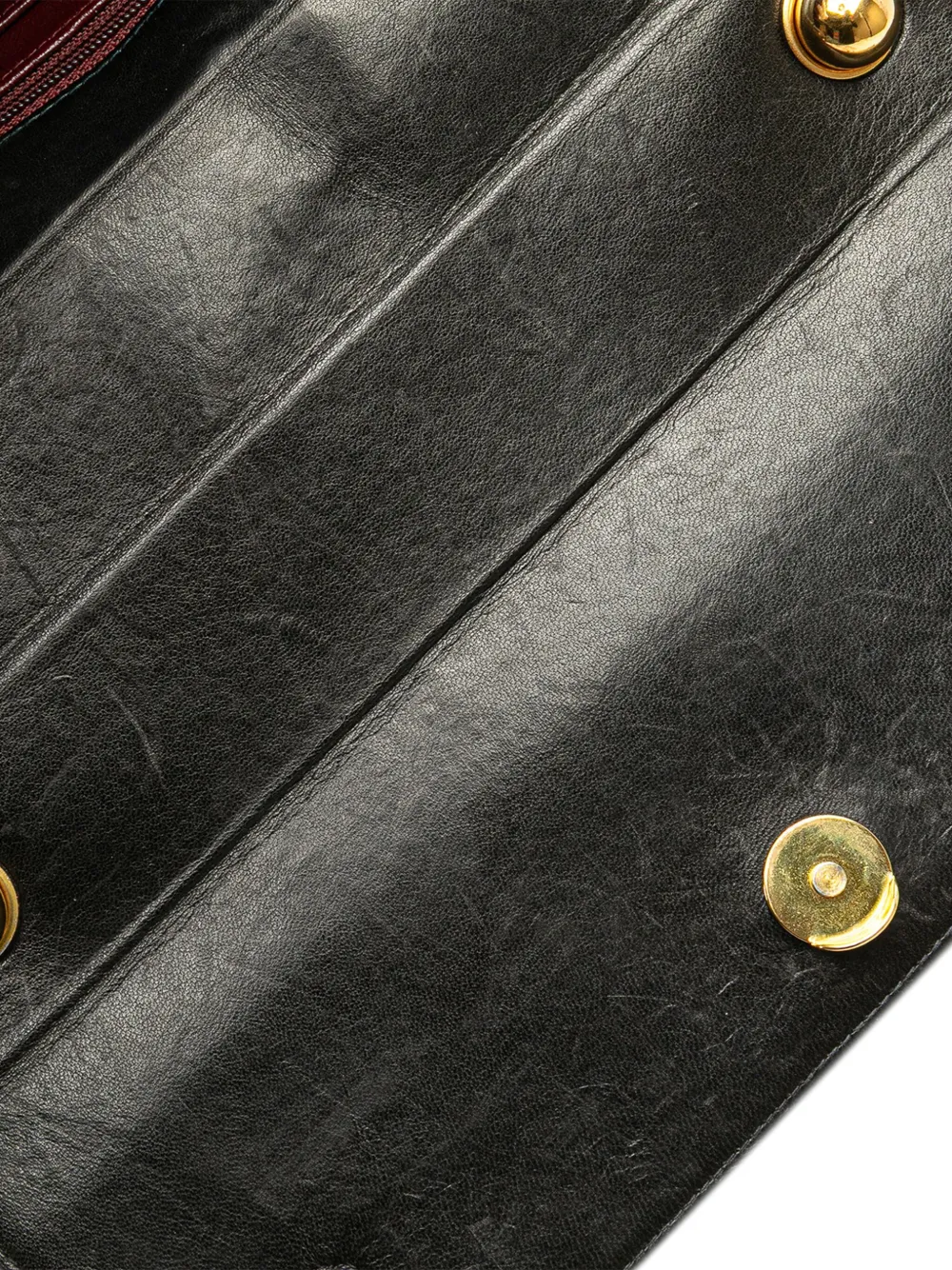 Pre-owned Chanel 1996-1997 Cc Patent Snake Chain Flap Shoulder Bag In Black