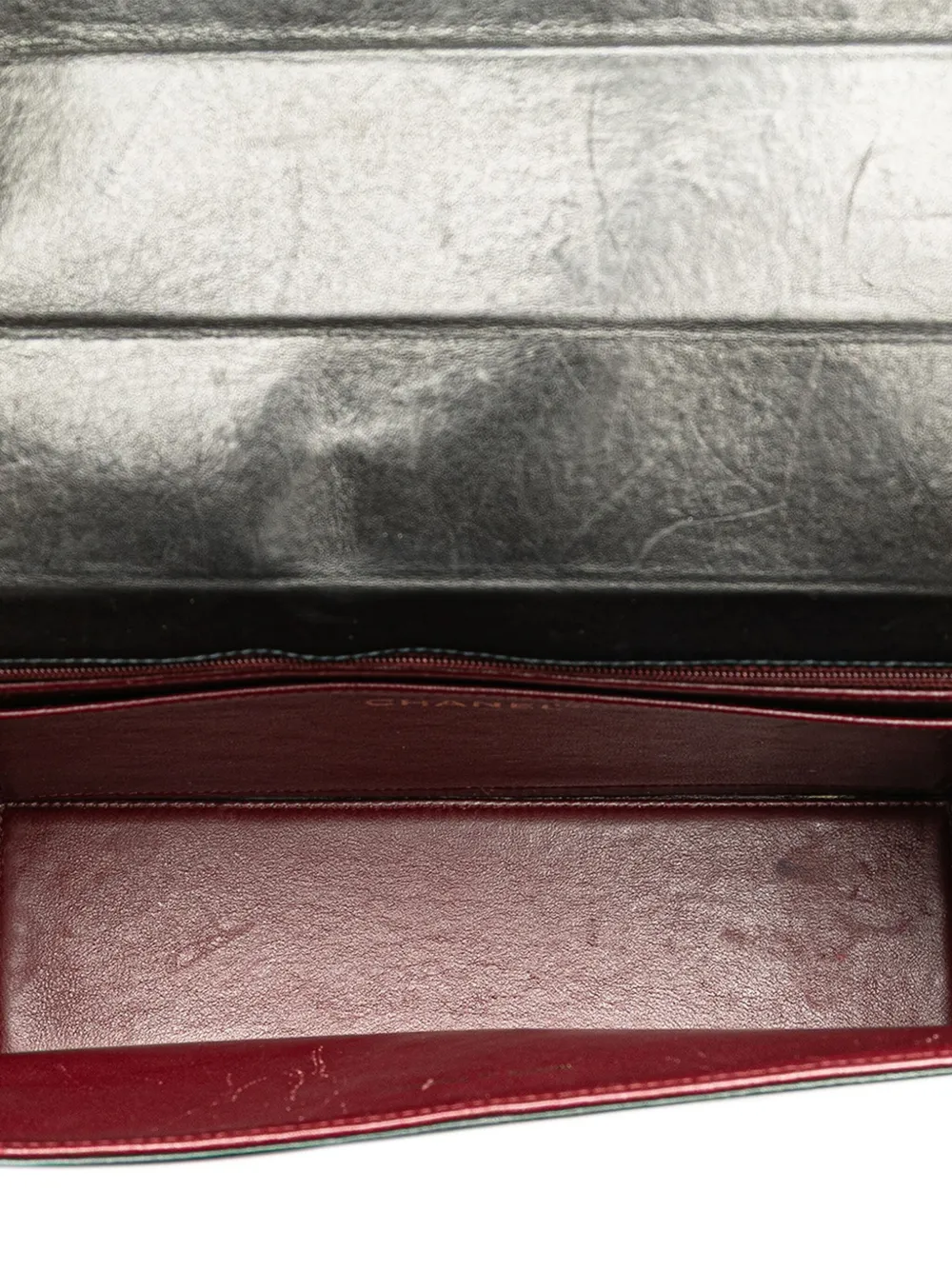 Pre-owned Chanel 1996-1997 Cc Patent Snake Chain Flap Shoulder Bag In Black