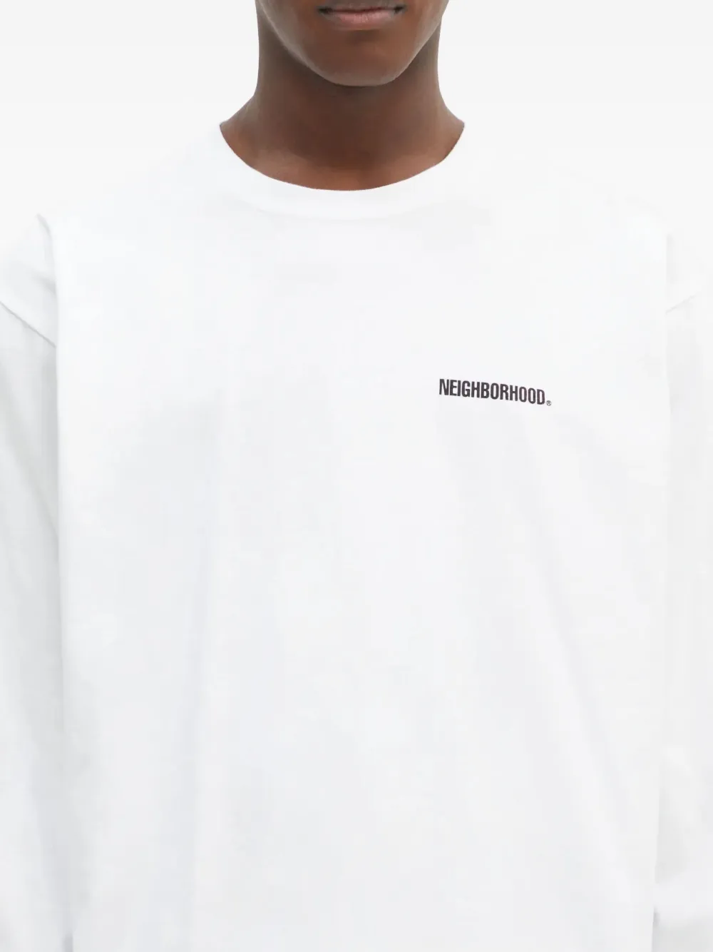 Neighborhood T-shirt met logoprint Wit