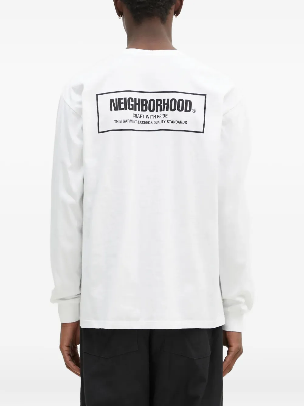 Neighborhood T-shirt met logoprint Wit