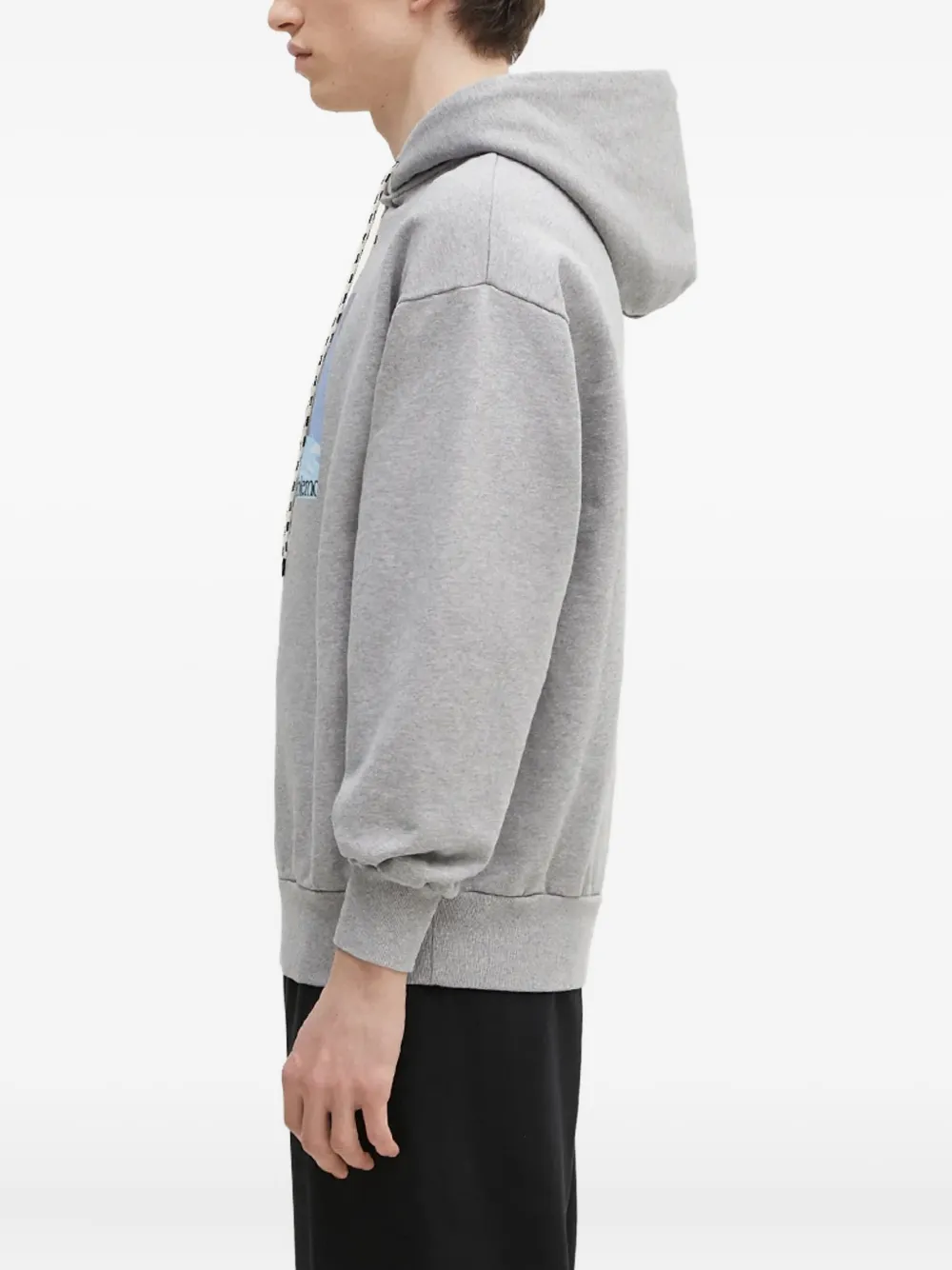 Aries Graphic-print Hoodie In Gray