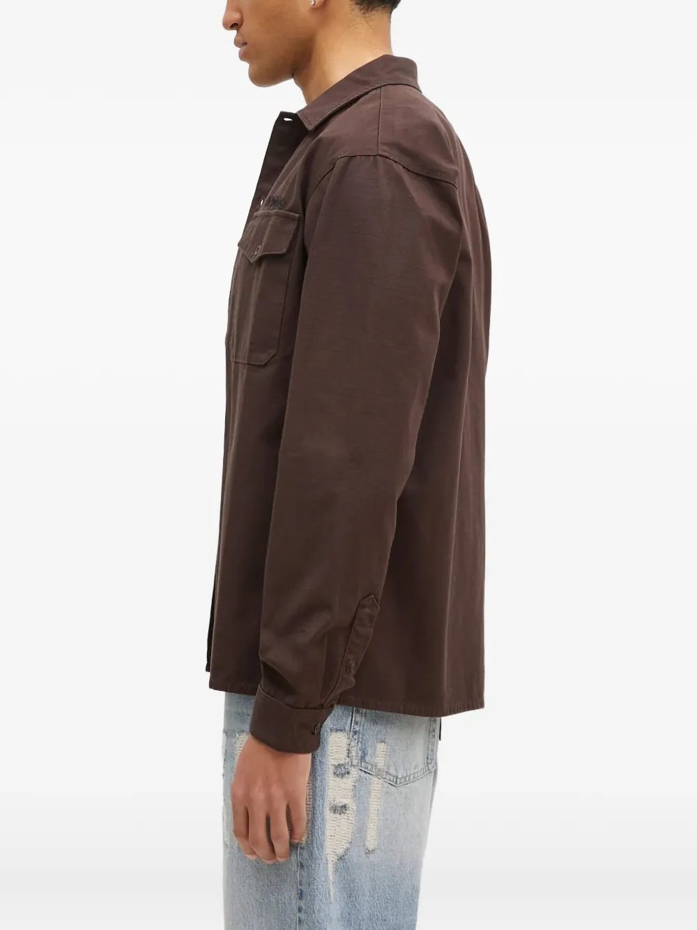 Aries Katoenen overhemd BROWN
