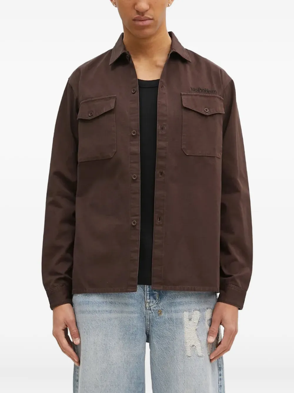 Aries Katoenen overhemd BROWN