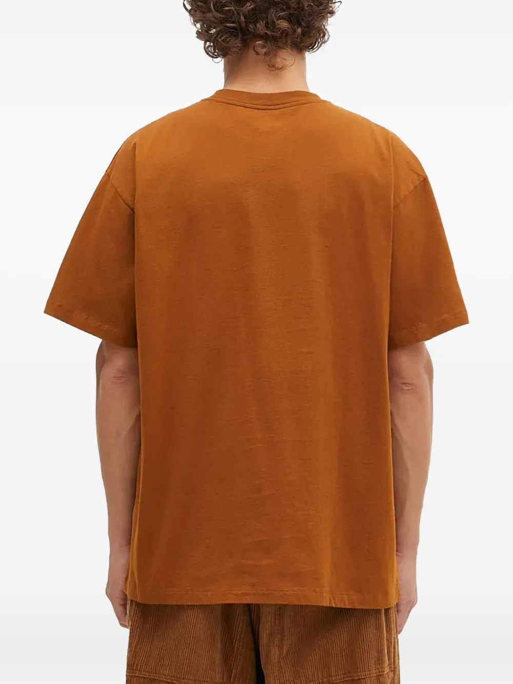 Aries T-shirt met logoplakkaat Bruin