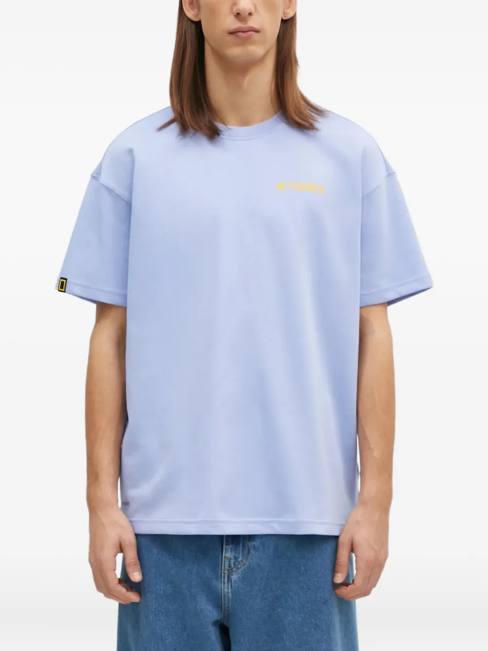 adidas National Geographic T-shirt Blauw