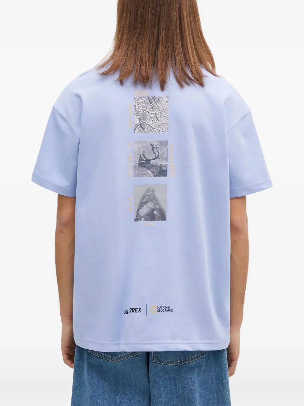 adidas National Geographic T-shirt Blauw